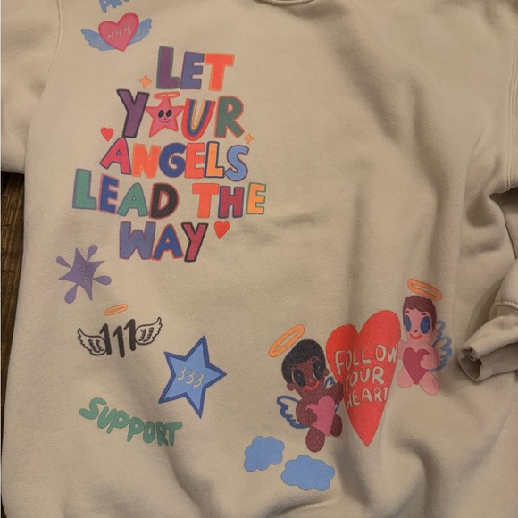 Mayfair Group Angels All Around You Sweatpants Sweatshirt Matching Set S M - Picture 5 of 10